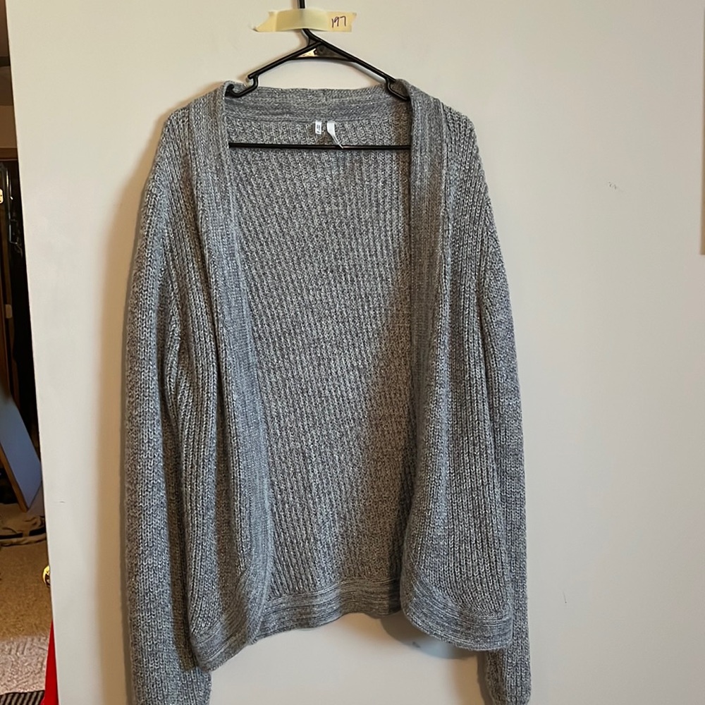 Studio Y gray sweater cardigan
